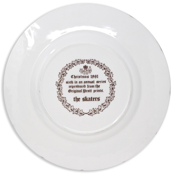 Margaret Thatcher Personally Owned Christmas Plate, Made of Porcelain China, Dated 1981